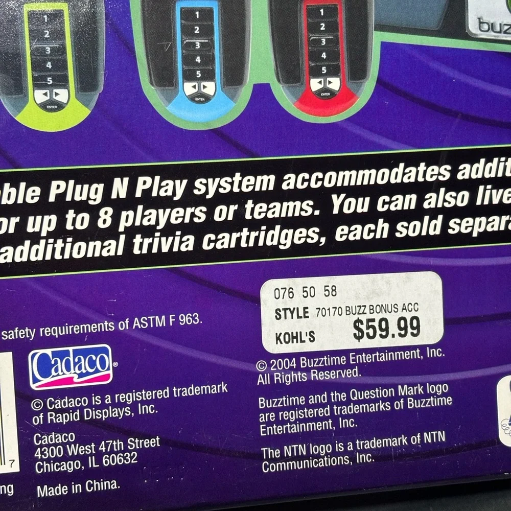 Buzztime TV Home Trivia System & Accessory Set‎ 2004 NIB